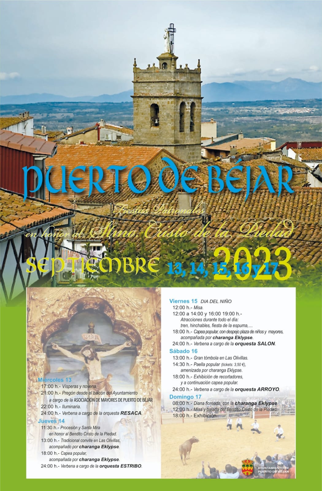 Fiestas patronales en honor al Santísimo Cristo de la Piedad 2023 Puerto de Béjar